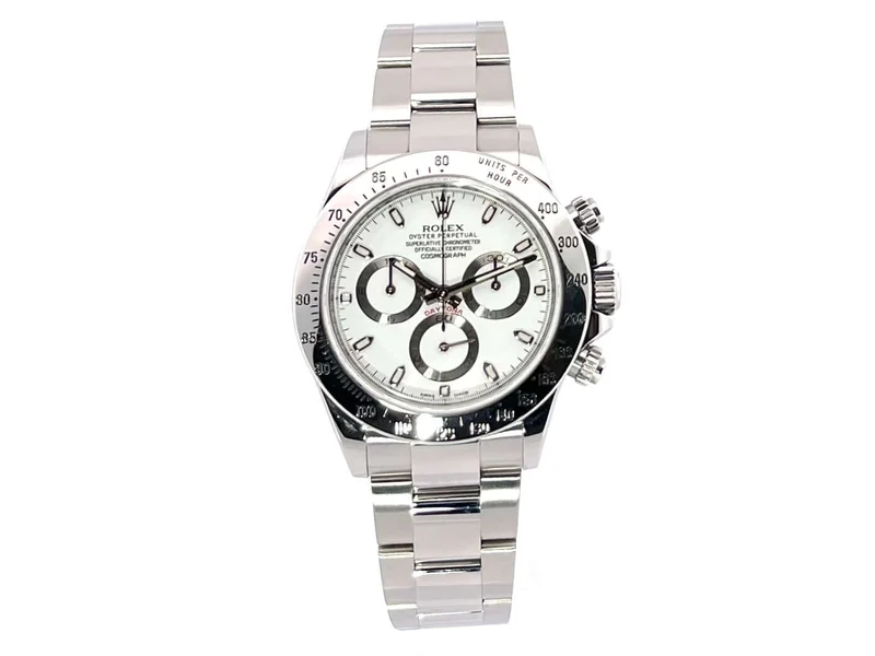 Rolex Daytona Edelstahl 116520 Weiß