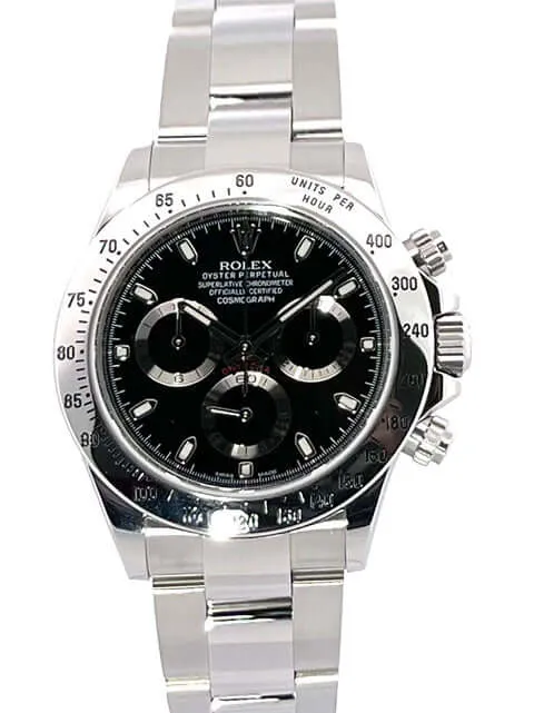Rolex Daytona Edelstahl 116520 Schwarz