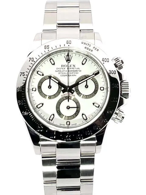 Rolex Daytona Edelstahl 116520 Weiß