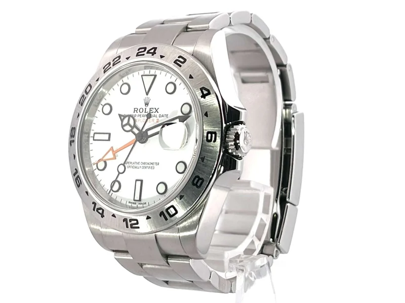 Rolex Explorer II 42 Edelstahl 216570 weißes Zifferblatt