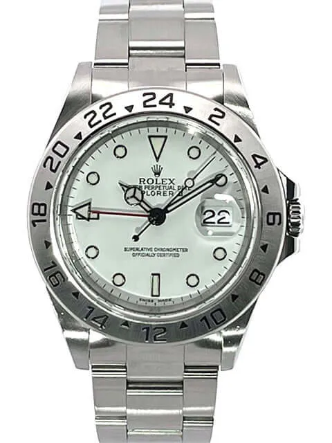 Rolex Explorer II Edelstahl Ref. 16570 Weiß LC100 aus 2000