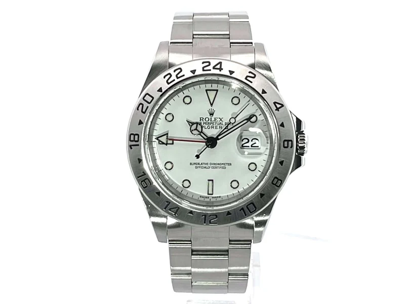 Rolex Explorer II Edelstahl Ref. 16570 Weiß LC100 aus 2000