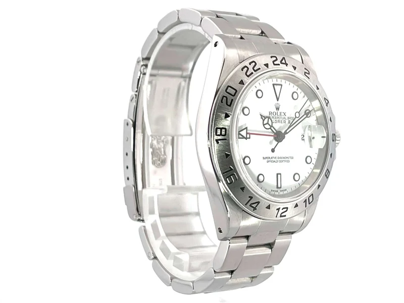 Rolex Explorer II Edelstahl Ref. 16570 Weiß LC100 aus 2000