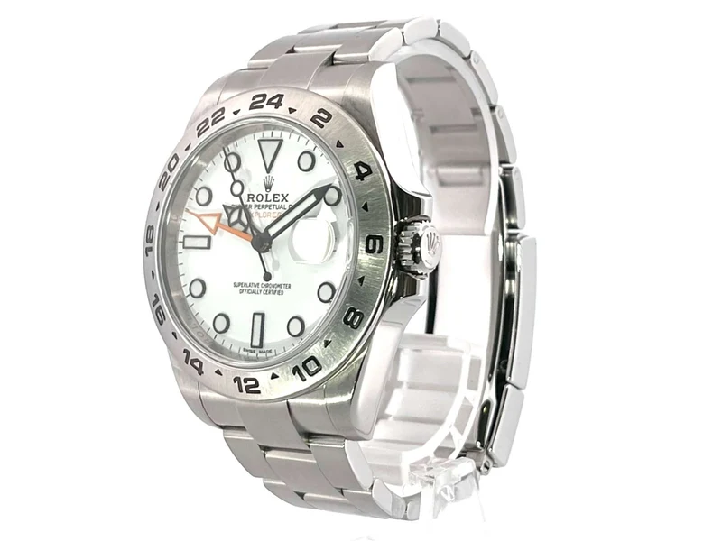 Rolex Explorer II 42 Edelstahl 216570 weißes Zifferblatt aus 2018