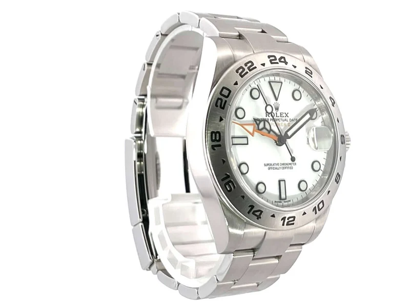 Rolex Explorer II 42 Edelstahl 216570 weißes Zifferblatt aus 2018