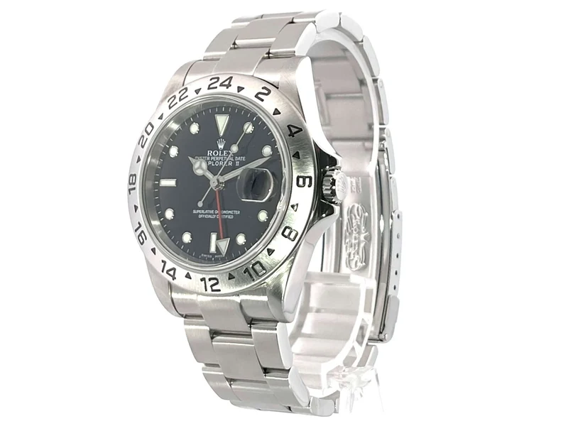 Rolex Explorer II Edelstahl 16570T Schwarz LC100 aus 2004