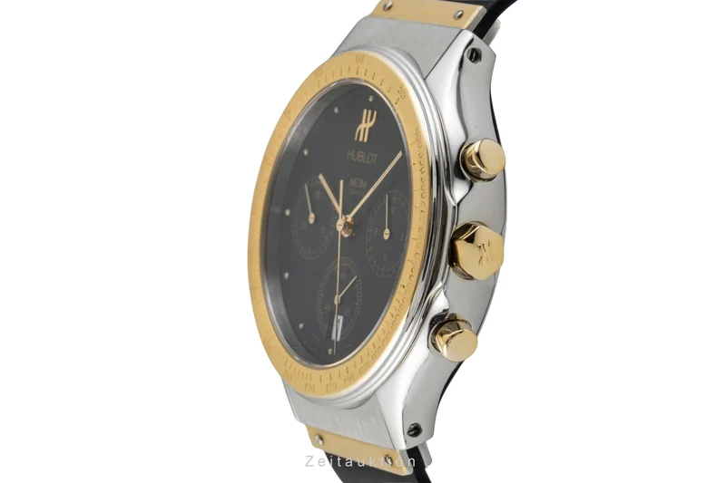 Hublot MDM chronograph steel / gold quartz men's watch 1620.2 [2600639]