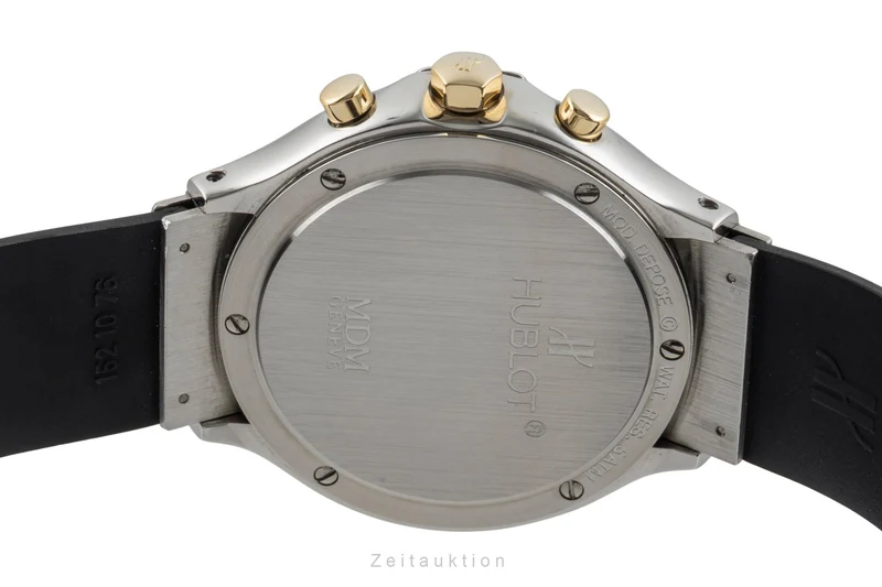 Hublot MDM chronograph steel / gold quartz men's watch 1620.2 [2600639]