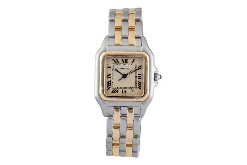 Cartier Panthere steel / gold quartz men's watch 83949 [2601484]