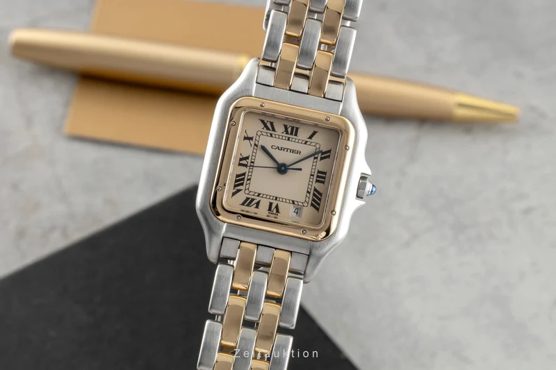 Cartier Panthere steel / gold quartz men's watch 83949 [2601484]