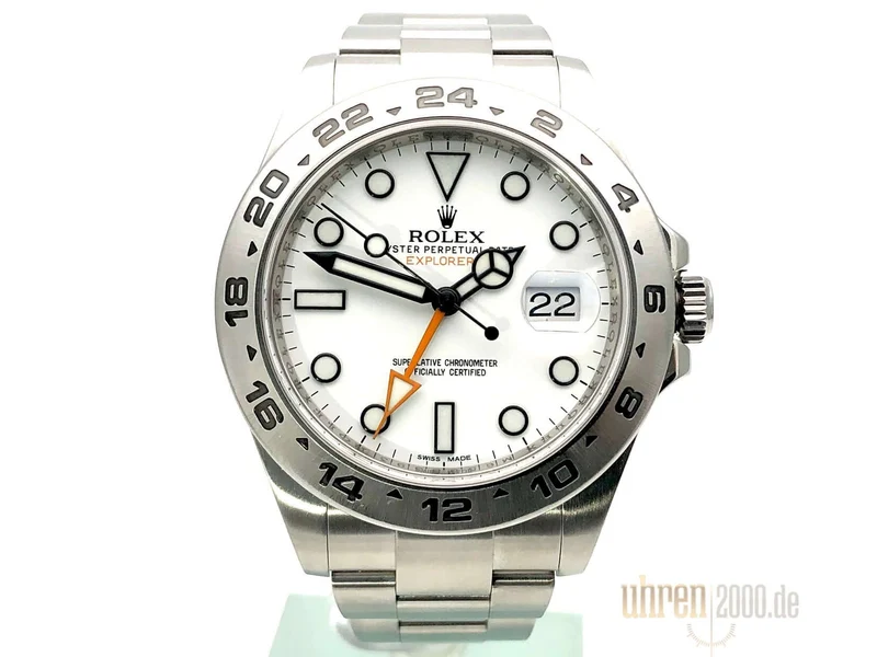 Rolex Explorer II 42 Edelstahl 216570 aus 2013 weißes Zifferblatt