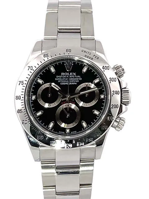 Rolex Daytona Edelstahl 116520 Schwarz