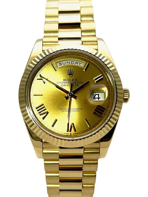 Rolex Day-Date 40 Gelbgold 228238 Champagner Römisch