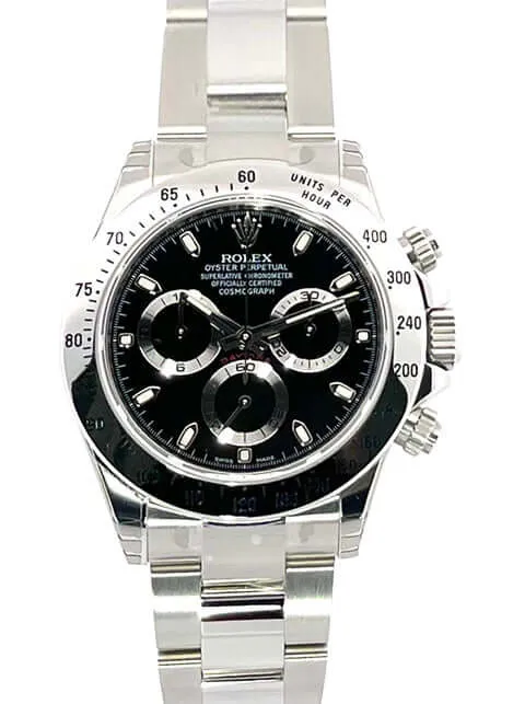Rolex Daytona Edelstahl 116520 Schwarz