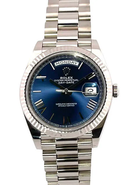 Rolex Day-Date 40 Weißgold 228239 Blau