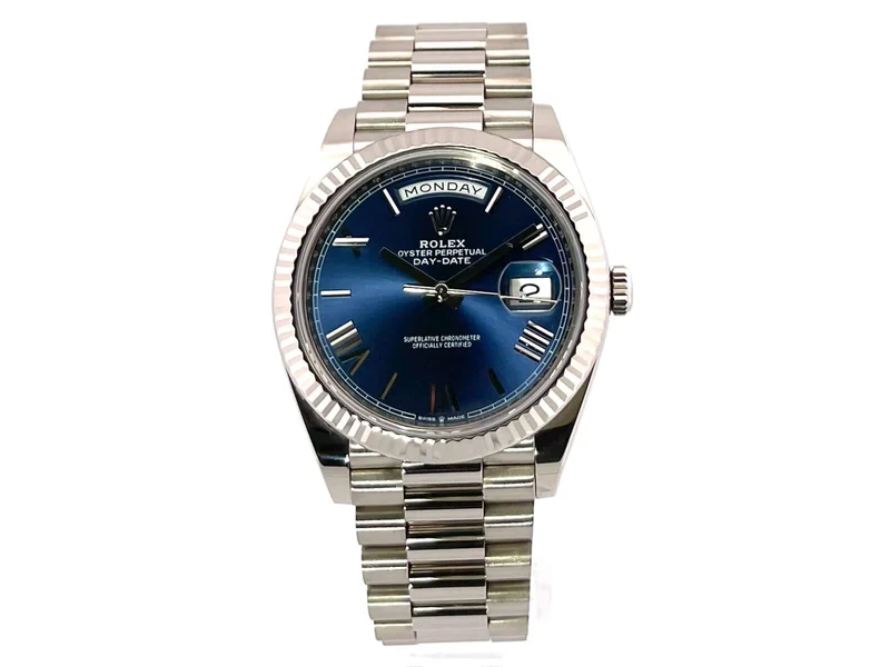 Rolex Day-Date 40 Weißgold 228239 Blau
