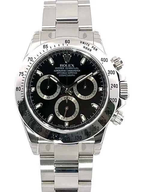 Rolex Daytona Edelstahl 116520 Schwarz