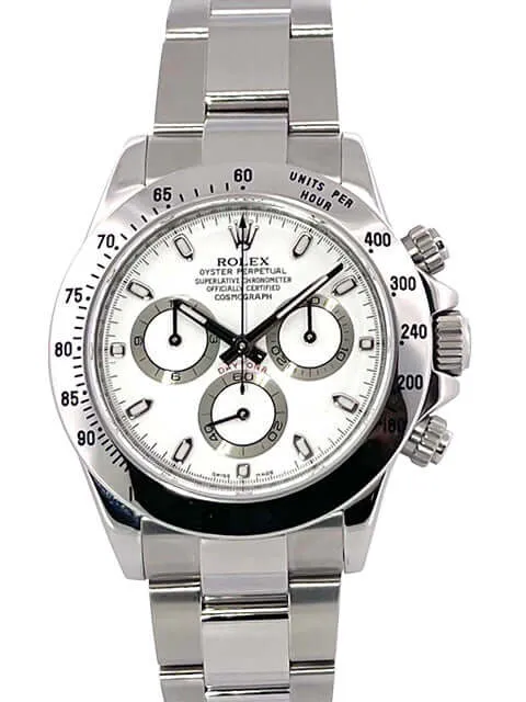 Rolex Daytona Edelstahl 116520 Weiß