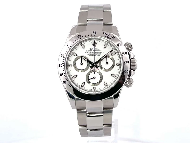 Rolex Daytona Edelstahl 116520 Weiß