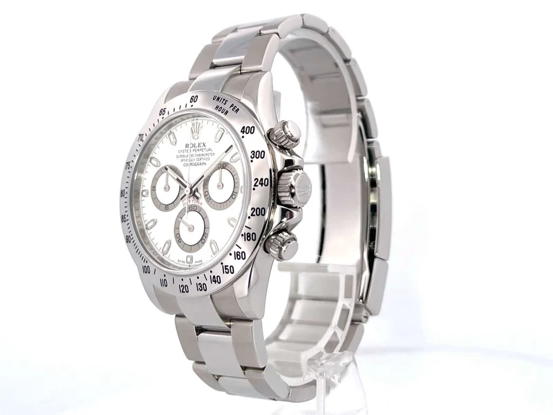 Rolex Daytona Edelstahl 116520 Weiß