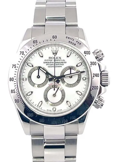 Rolex Daytona Edelstahl 116520 Weiß