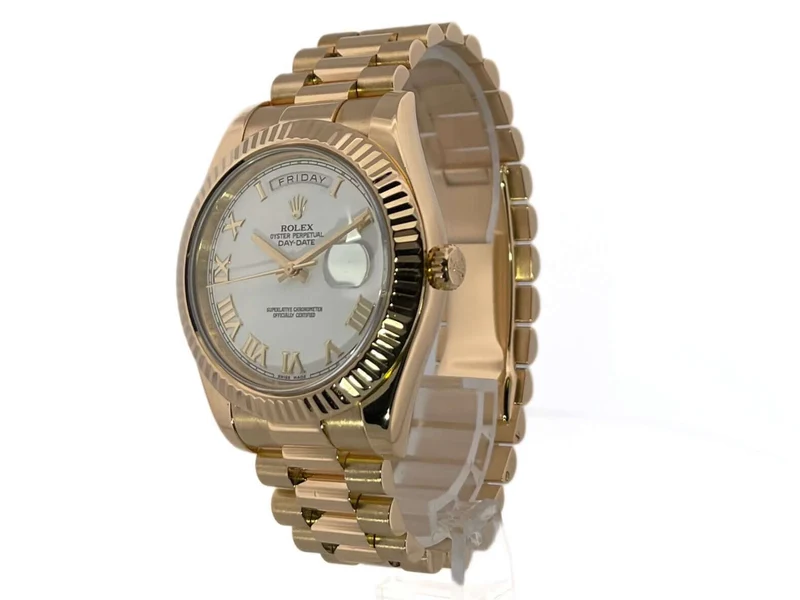 Rolex Day-Date II 218238 Gelbgold Weiß Römisch