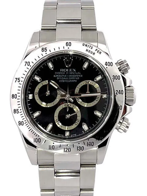 Rolex Daytona Edelstahl 116520 Schwarz