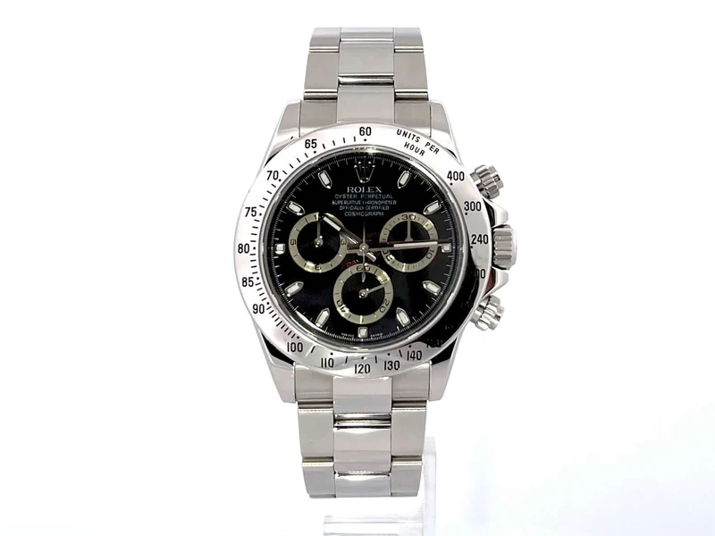 Rolex Daytona Edelstahl 116520 Schwarz