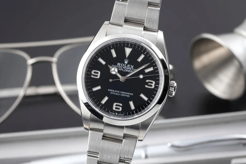 Rolex Explorer steel automatic men's watch 124270 [2601761]