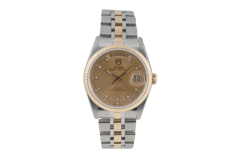Tudor Date-Day steel / gold automatic men's watch 76213 [2600969]