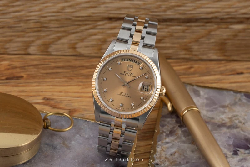 Tudor Date-Day steel / gold automatic men's watch 76213 [2600969]