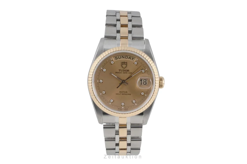 Tudor Date-Day steel / gold automatic men's watch 76213 [2600969]