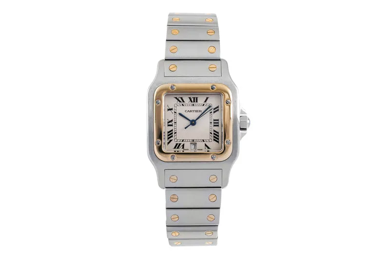 Cartier Santos steel / gold quartz men's watch W20011C4 [2601012]