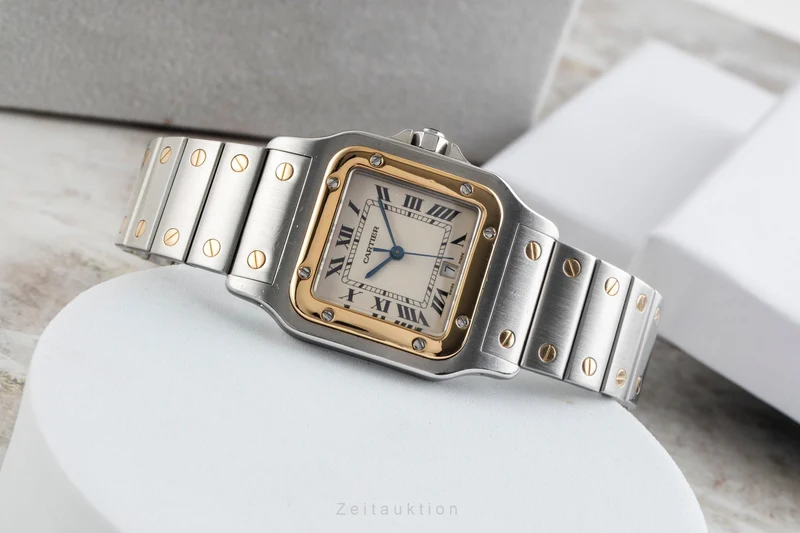 Cartier Santos steel / gold quartz men's watch W20011C4 [2601012]
