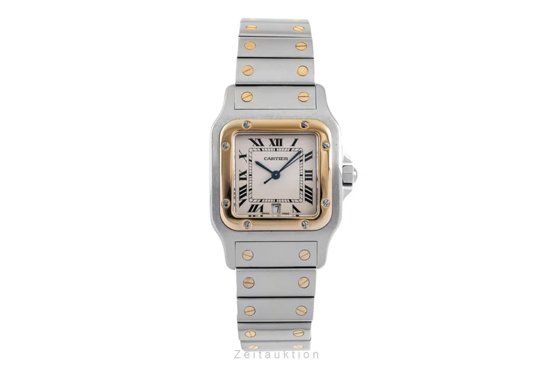Cartier Santos steel / gold quartz men's watch W20011C4 [2601012]