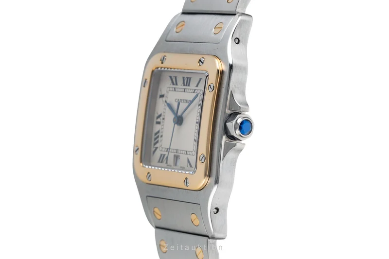 Cartier Santos steel / gold quartz men's watch W20011C4 [2601012]