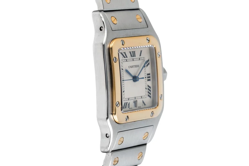 Cartier Santos steel / gold quartz men's watch W20011C4 [2601012]