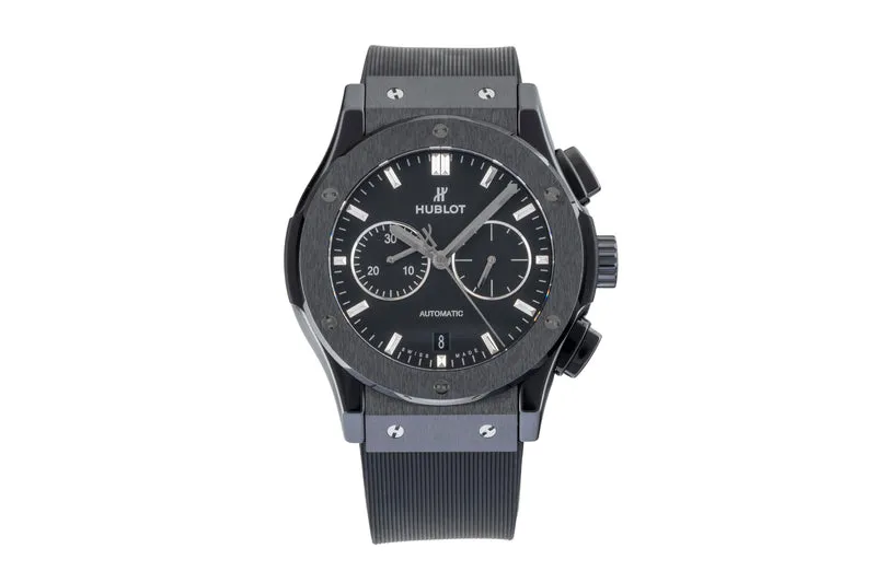 Hublot Classic Fusion chronograph ceramic / titanium automatic men's watch 541.CM.1171.RX LP: 13200EUR [2601751]