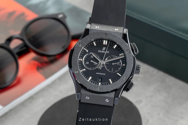 Hublot Classic Fusion chronograph ceramic / titanium automatic men's watch 541.CM.1171.RX LP: 13200EUR [2601751]