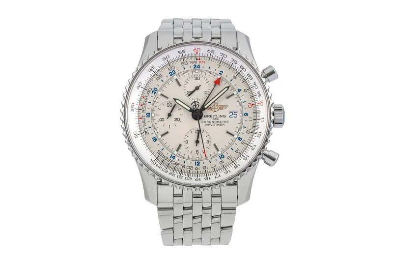 Breitling Navitimer World chronograph steel automatic men's watch A24322 [2601490]