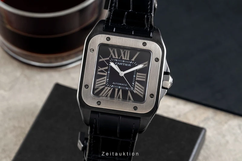 Cartier Santos 100 steel / titanium automatic men's watch W2020010 [2601649]