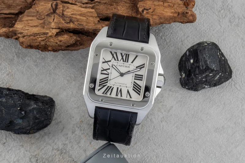 Cartier Santos 100 steel automatic men's watch 2656 [2601532]