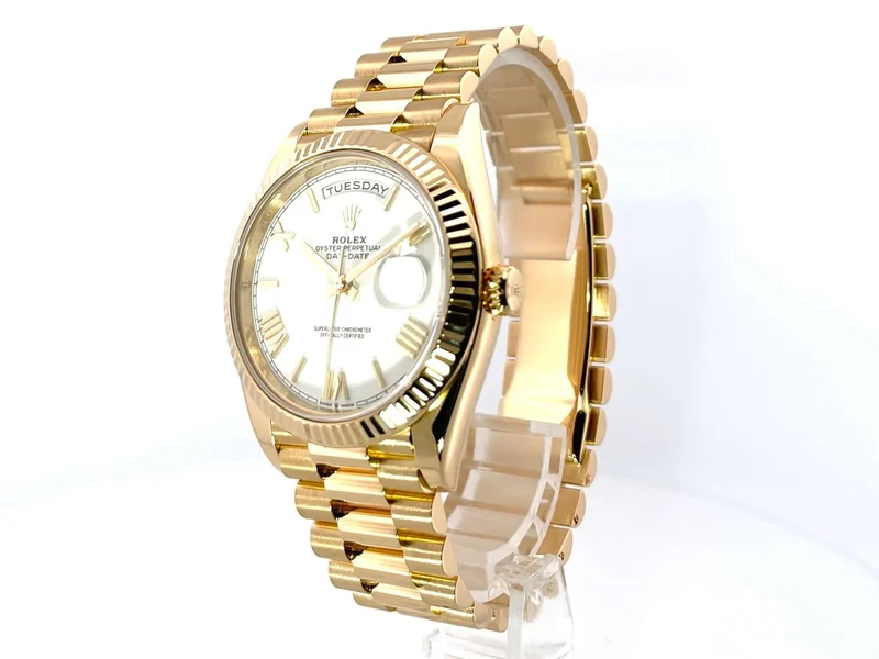 Rolex Day-Date 40 Gelbgold 228238 Weiß Römisch