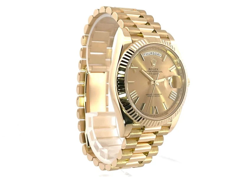 Rolex Day-Date 40 Gelbgold 228238 Champagner Römisch aus 2019