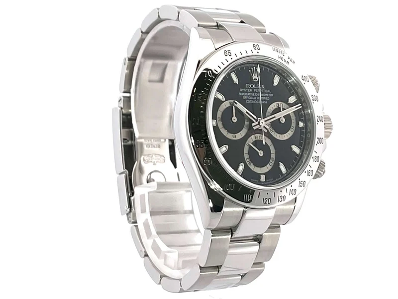 Rolex Daytona Edelstahl 116520 Schwarz aus 2007