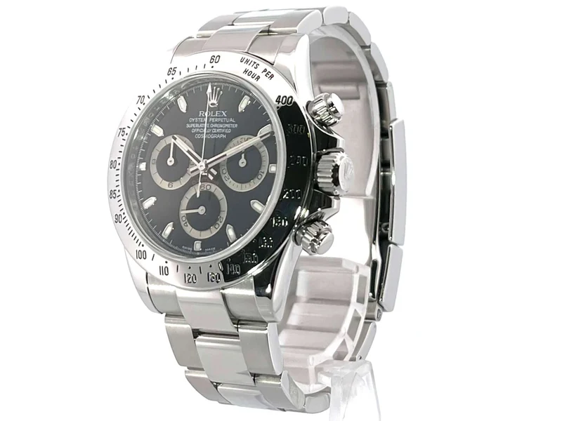 Rolex Daytona Edelstahl 116520 Schwarz aus 2009