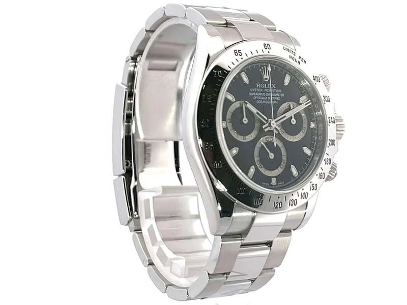 Rolex Daytona Edelstahl 116520 Schwarz aus 2009
