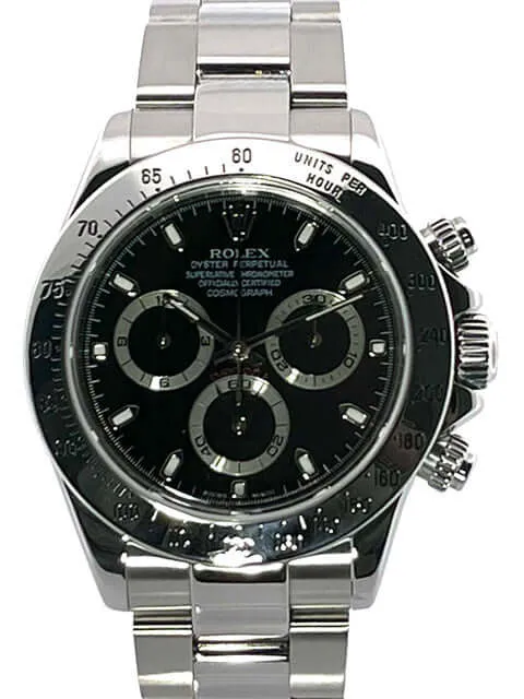 Rolex Daytona Edelstahl 116520 Schwarz aus 2004