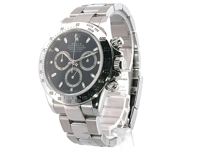 Rolex Daytona Edelstahl 116520 Schwarz aus 2004