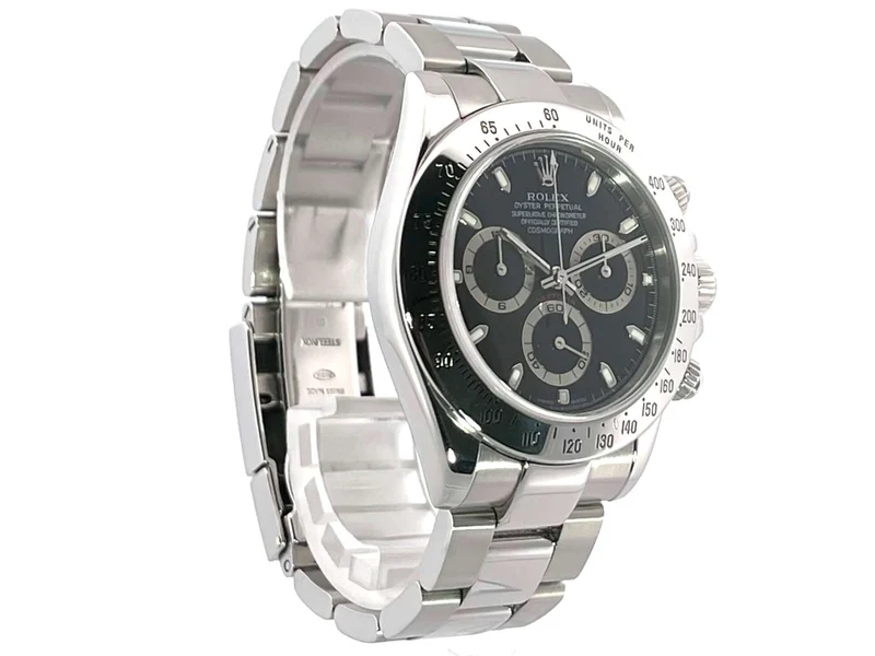 Rolex Daytona Edelstahl 116520 Schwarz aus 2004